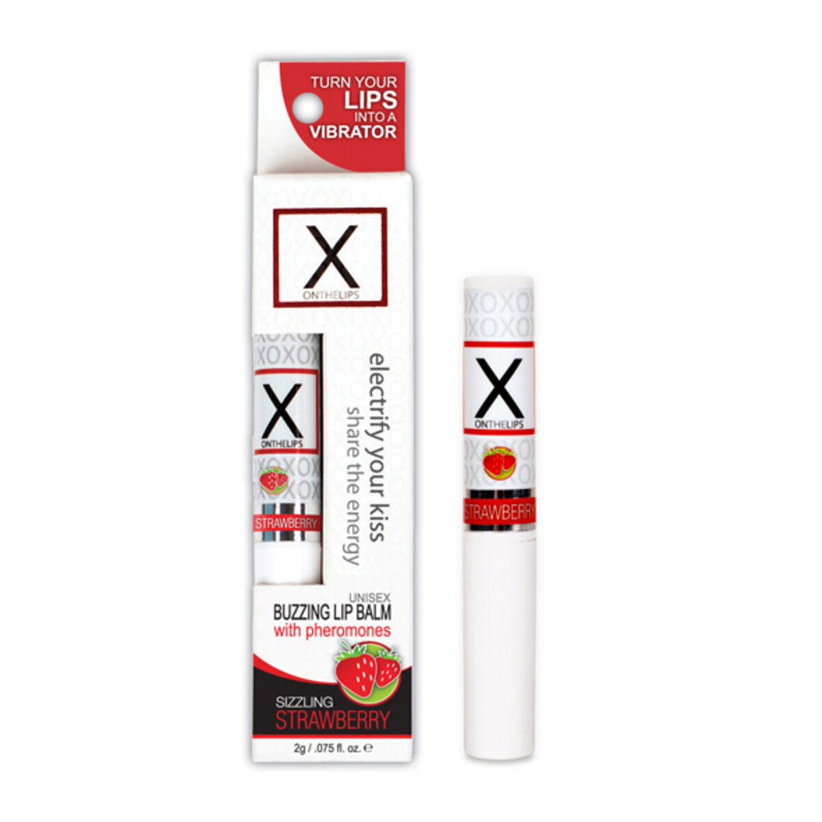 X On The Lips Pheromon-Lippenbalsam Erdbeergeschmack Sensuva