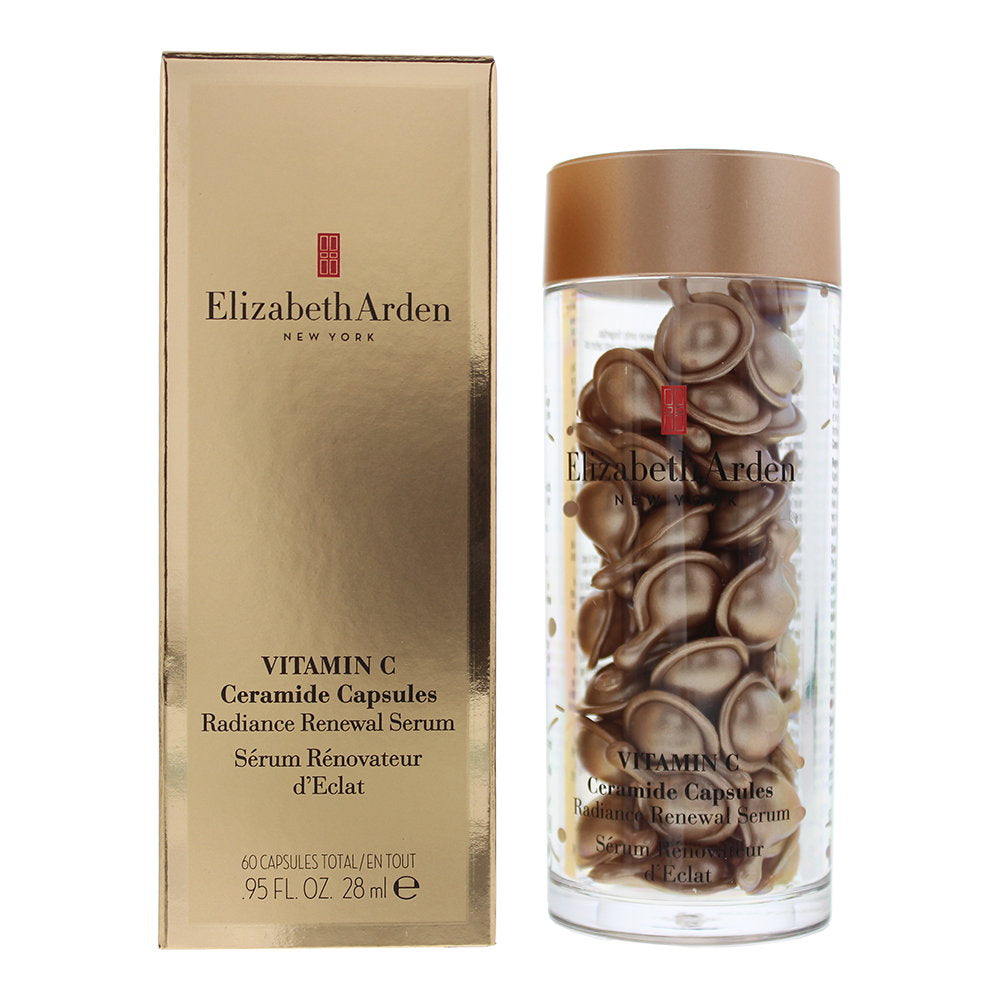 Elizabeth Arden, Ceramide, Vitamin C, Strahlkraft, Täglich, Ampullen Behandlungsserum, Für das Gesicht, Für Frauen, 60 Capsules, 28 ml