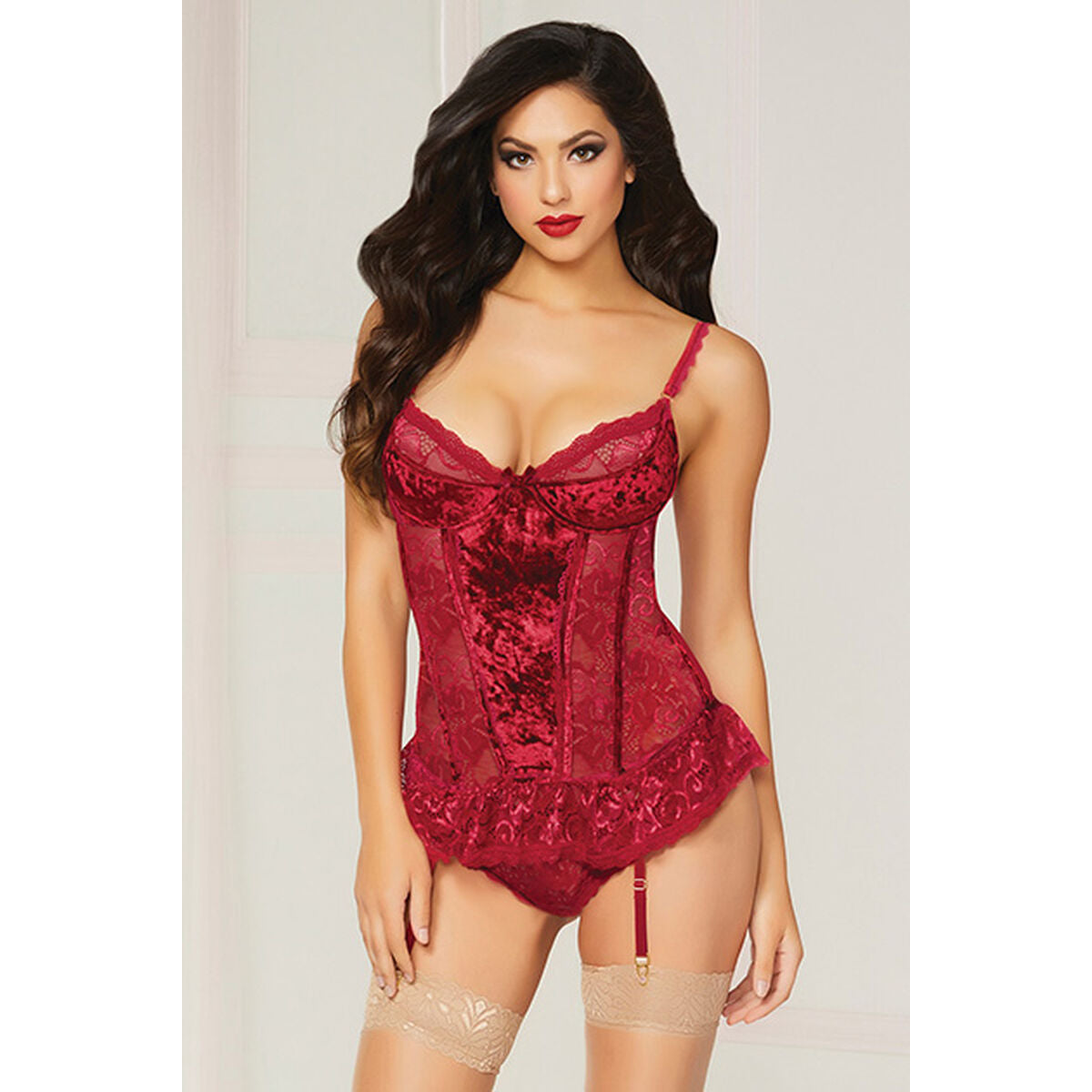 Corset Body Seven Til Midnight Burgunderrot (12)