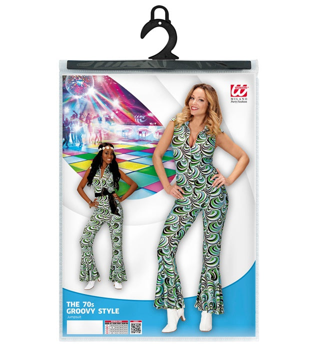 THE 70s GROOVY STYLE - waves Overall mit buntem 70er Jahre Wellenmuster