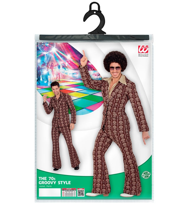 70er Jahre Kostüm mit Jackett und Hose im Groovy Style für Fasnacht