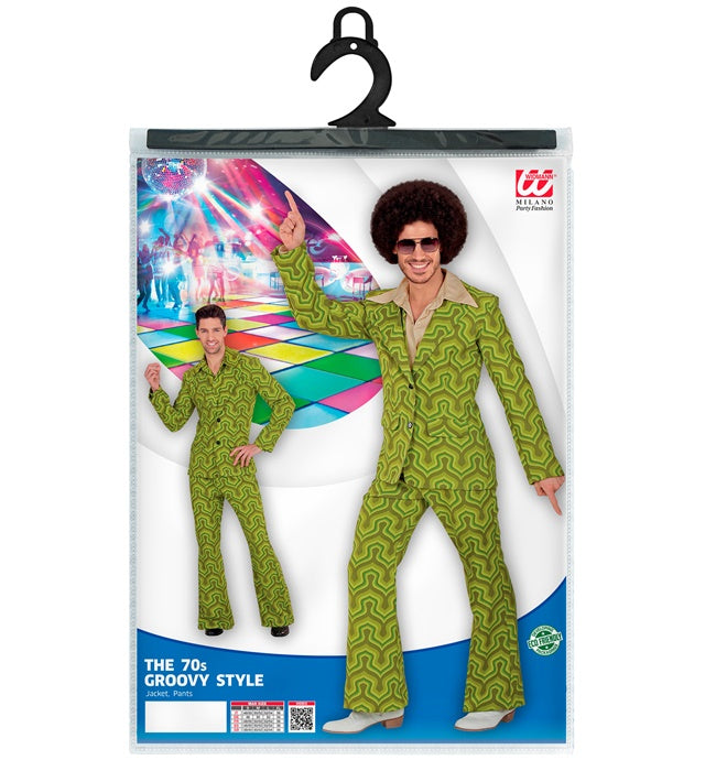 THE 70s GROOVY STYLE Kostüm mit Jackett und Hose im Retro-Design