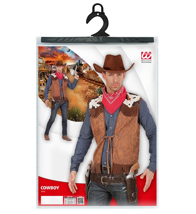 Cowboy-Weste für Fasnacht und Karneval in klassischem Western-Design