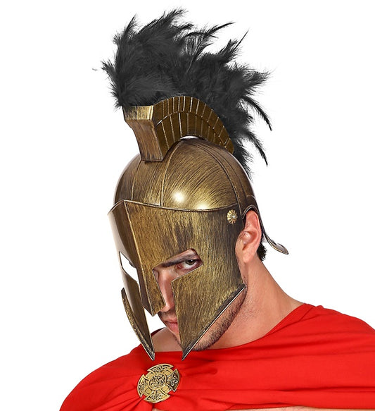 Gladiatorenhelm aus Hartplastik für Fasnacht und Karneval