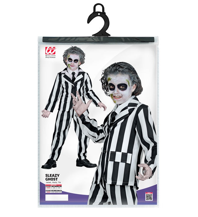 SLEAZY GHOST Kostüm bestehend aus Jackett, Hose und Krawatte in elegantem Stil