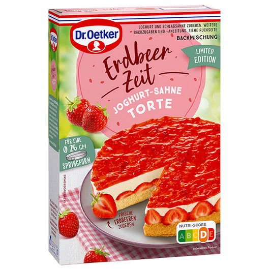 Dr Oetker Backmischung Erdbeer Zeit Joghurt-Sahne-Torte – Produktansicht
