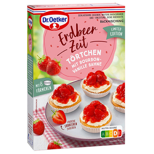 Dr Oetker Backmischung Erdbeer Zeit Törtchen – Produktansicht