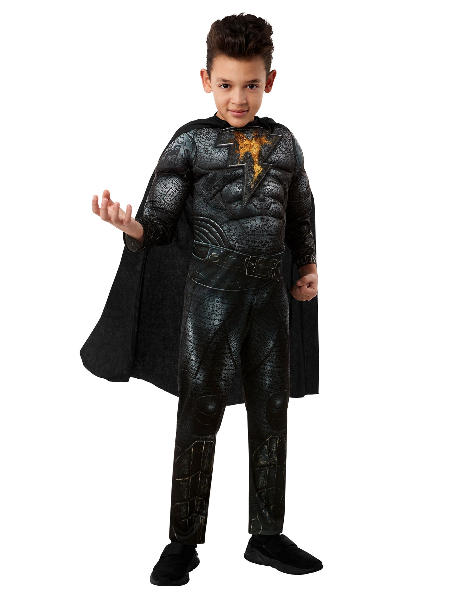 Rubies Black Adam Kinderkostüm für Jungen mit gepolstertem Overall und Umhang