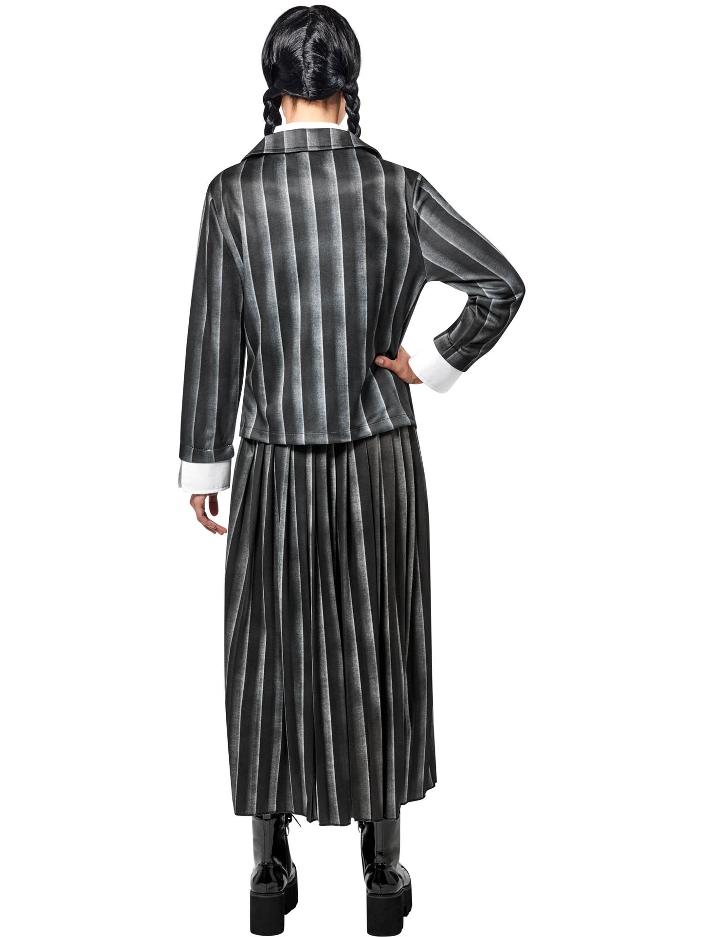 Wednesday Addams Schuluniform-Kostüm für Damen von Rubies – Rückansicht