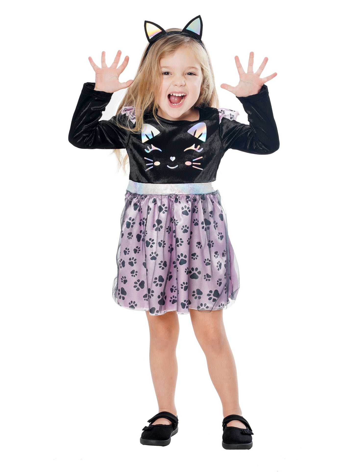 Rubies Cat Kinderkostüm mit Tutu-Kleid und Haarreif – Seitenansicht