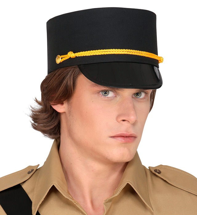 Schwarzer Franz Gendarmen Kepi als Fasnachts- und Karnevalskopfbedeckung