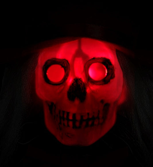 Skelett Bräutigam mit leuchtendem, blinkendem Kopf 105 cm Halloween Dekoration