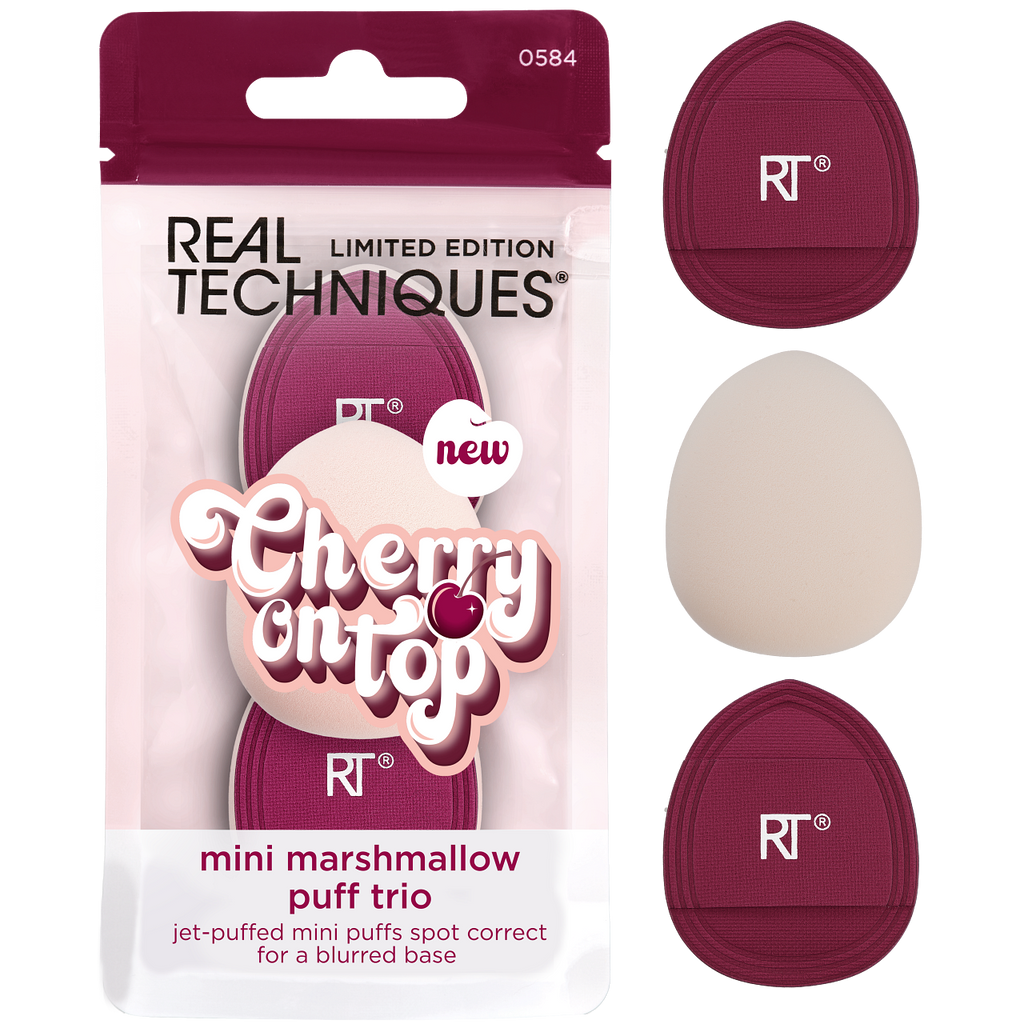 REAL TECHNIQUES REAL TECHNIQUES Cherry On Top Mini Marshmallow Puff Trio 3-teiliges Make-up Schwamm-Set Kosmetik