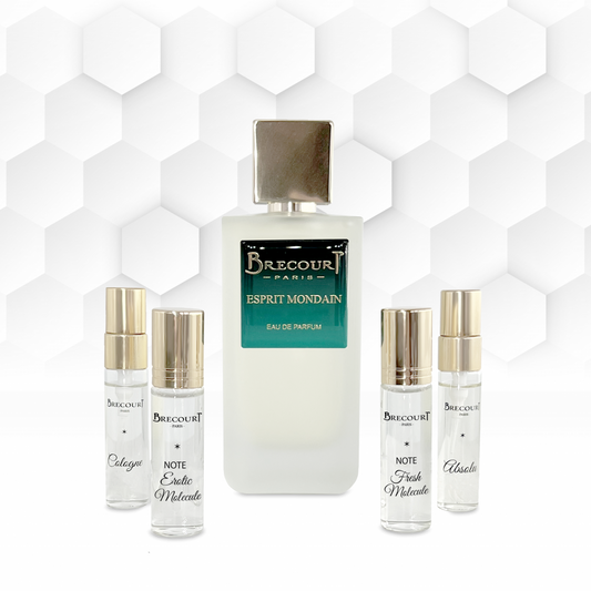 BRECOURT BRECOURT Esprit Mondain Eau de Parfum 100 ml Set mit 4 x 6 ml Reisegrößen Parfüm