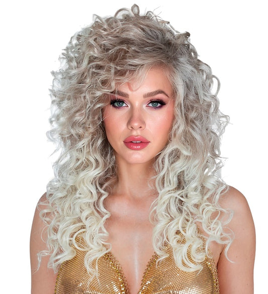 Voluminöse Super Locken Perücke in kräftigem Look für Fasnacht und Mottoparty
