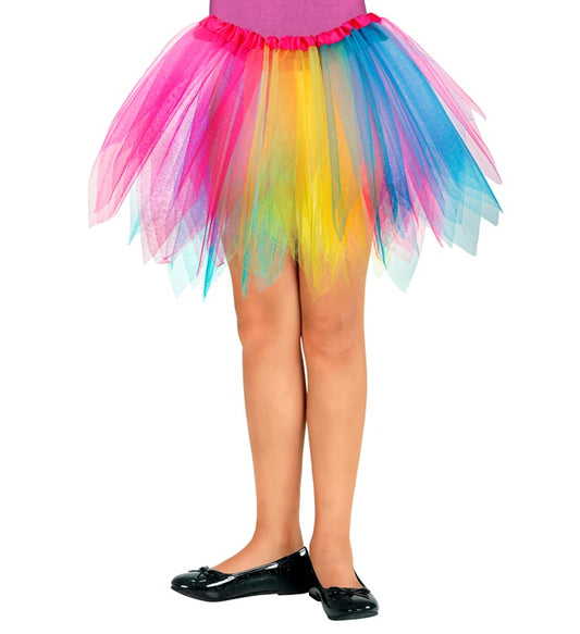 Bunter glitzernder Tutu Rock 30 cm für Fasnachtskostüm
