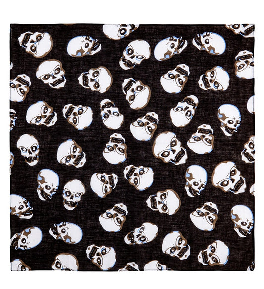 Skulls Bandana 55x55 cm mit Totenkopf-Motiv aus 100% Baumwolle