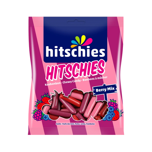 hitschies Berry Mix 125g Kaubonbon Sorten Mix aus Waldfrucht, Kirsche, Erdbeere & Himbeere – Produktansicht