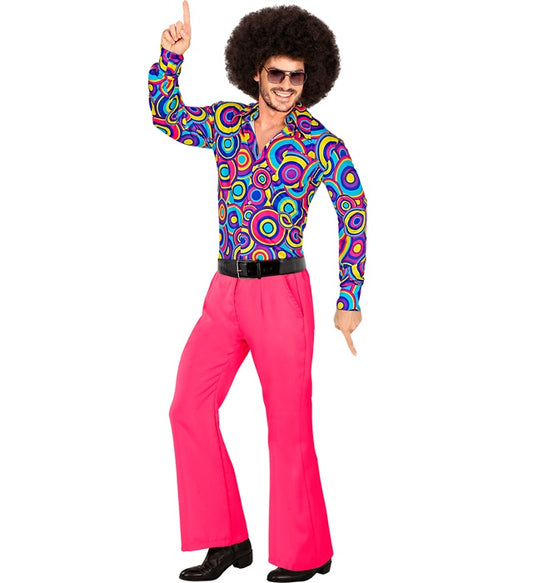 THE 70s GROOVY STYLE pinke Hose im 70er Jahre Stil für Fasnacht