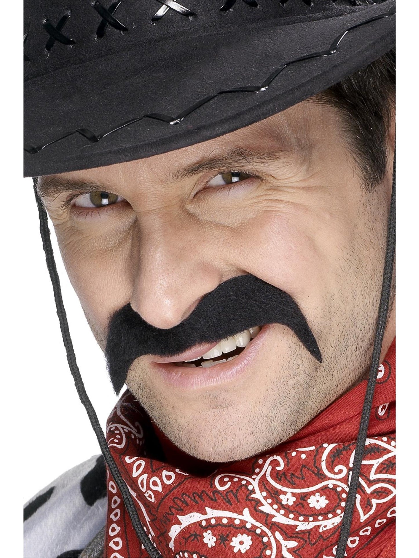 Smiffys Cowboy Tash, Black CD für Herren
