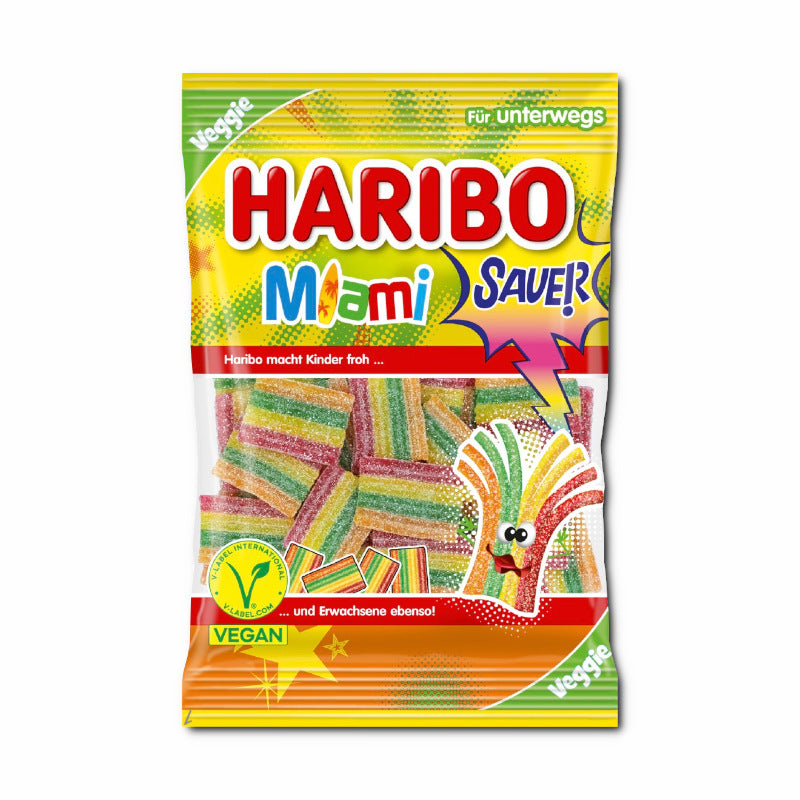 Haribo Miami Sauer Fruchtgummi im 85 g Beutel