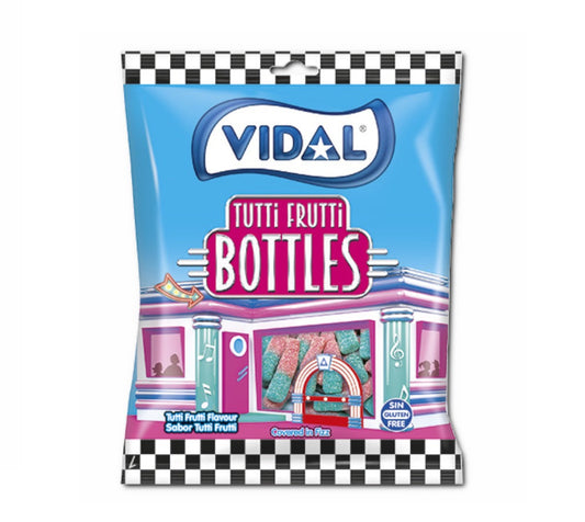 Vidal Tutti Frutti Bottle Schaumzucker Flaschen 90g – Produktansicht