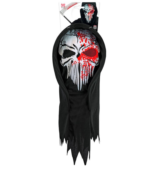 MASKE BLUTIGER SENSEMANN MIT KAPUZE Diverse Farben