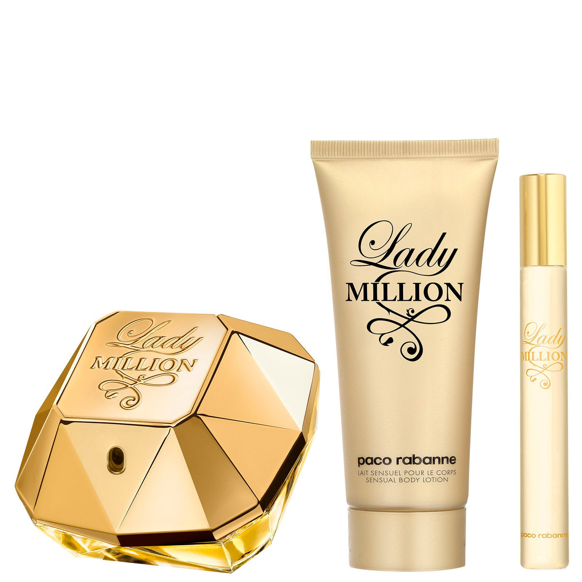 Set Paco Rabanne Lady Million Edp 80ml Body 100ml@
