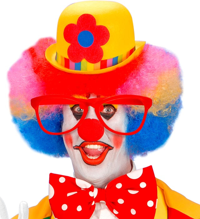 Rote überdimensionale Riesenbrille als Fasnacht Kostümzubehör