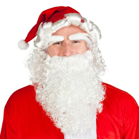 Boland Weihnachtsmann Set mit Mütze, Perücke, Augenbrauen und Bart - Fasnacht24.ch – Produktansicht