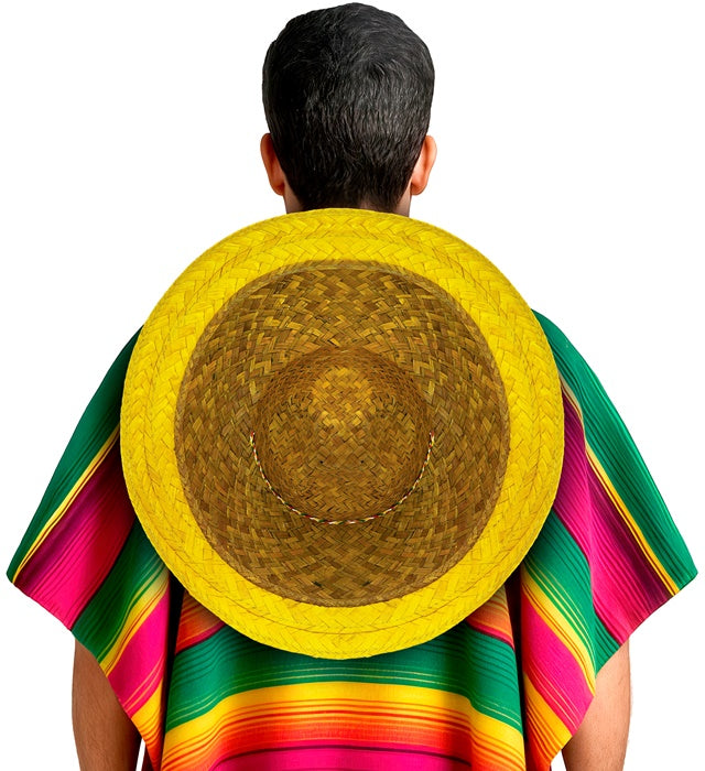 Gelber Sombrero mit 48 cm Durchmesser, traditioneller Hut für Fasnacht und Karneval