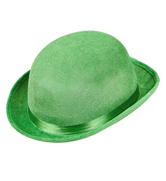 Elegante Samt-Melone als Fasnachts- und St. Patrick’s Day-Kostümzubehör