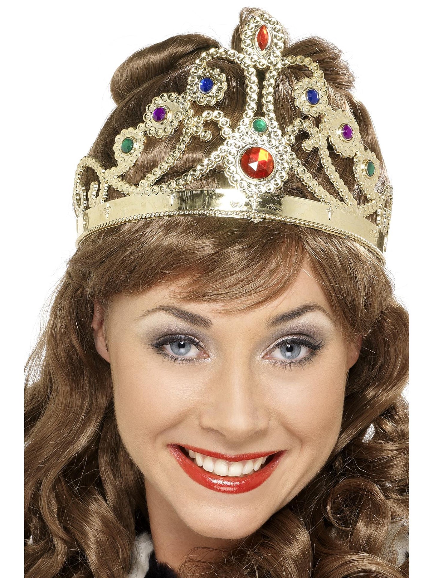 Smiffys HALLACESSO Jewelled Queen's Crown, Mixed Colours für Herren