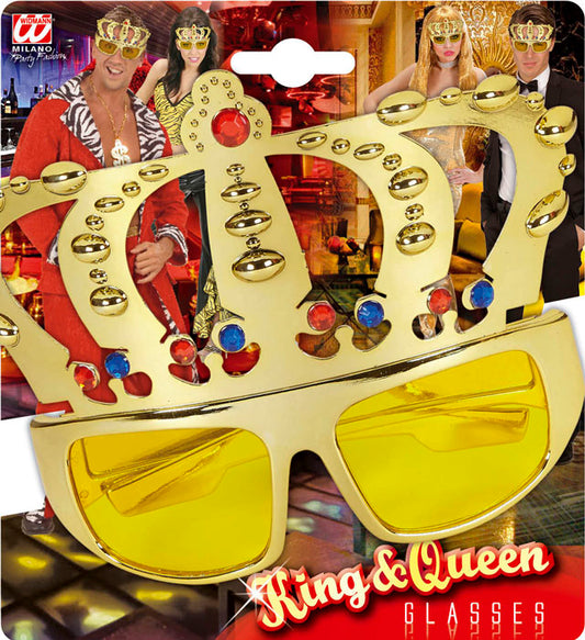 Brille im Design von König und Königin für Fasnacht und Karneval