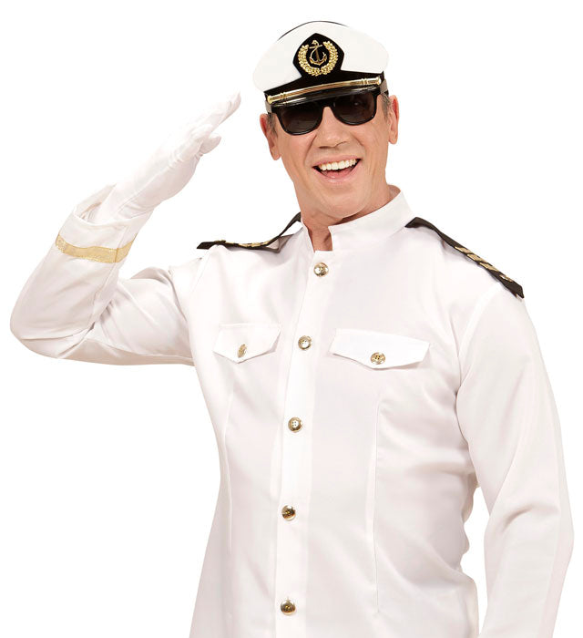 Kapitän-Brille mit maritimem Design für Fasnacht und Karneval