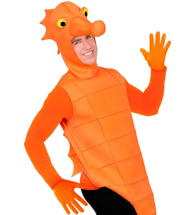 Leuchtend orange Handschuhe als Kostümzubehör für Fasnacht