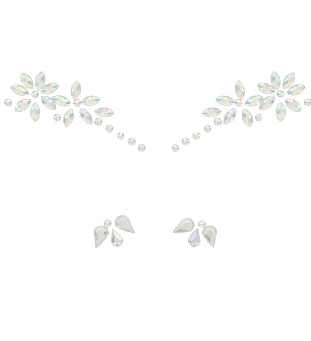 Selbstklebende Glitzersteine in Blumenform für Gesichtsschmuck