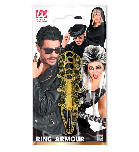 Goldener Rüstungsring als Kostümzubehör für Fasnacht und Halloween