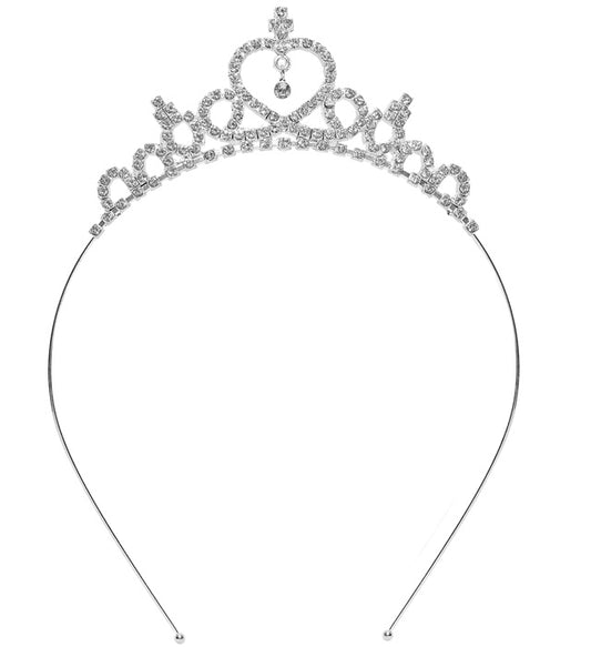 Strass-Diadem mit Anhänger in Kindergröße für Fasnacht und Karneval