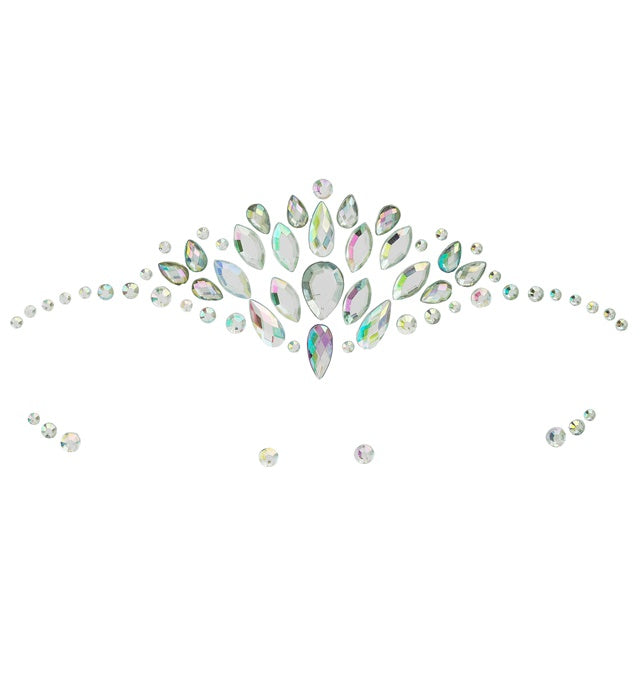 Selbstklebende Glitzersteine für Gesicht in Diamanten-Form