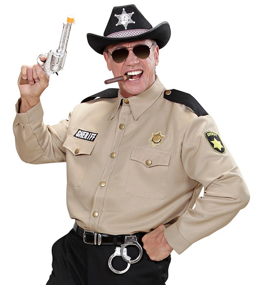 Sheriff-Hemd mit Western-Design für Fasnacht und Karneval