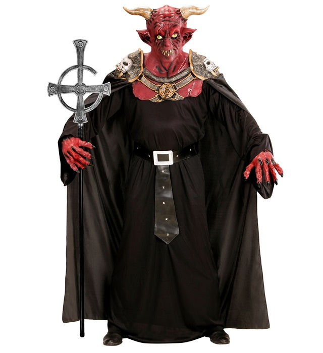 Zerlegbarer schwarzer Priesterstab 145 cm für Halloween-Kostüm