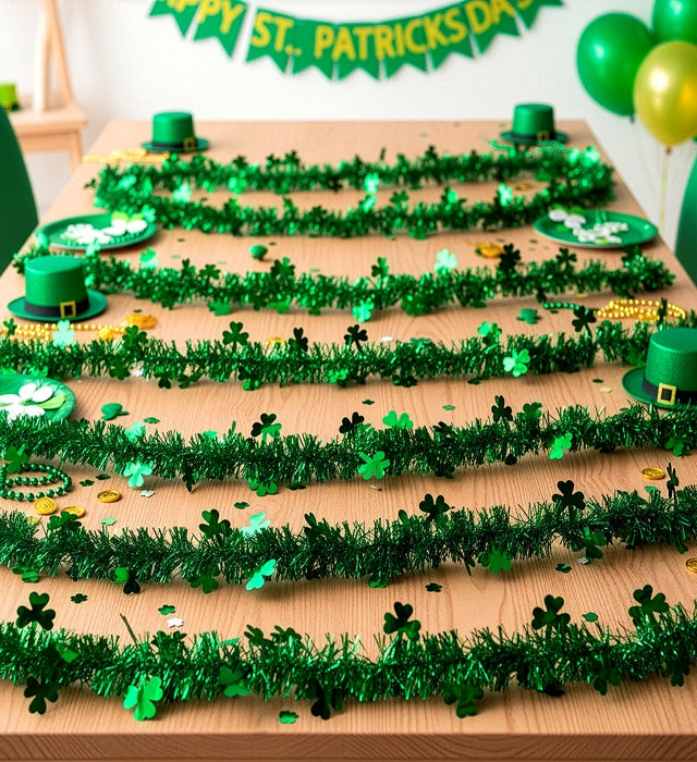 "ST. PATRICK'S DAY GIRLANDE AUS LAMETTA" 3 m Grün