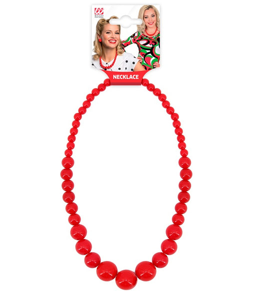 Rote Kette im 70er Jahre Stil als Fasnacht-Accessoire