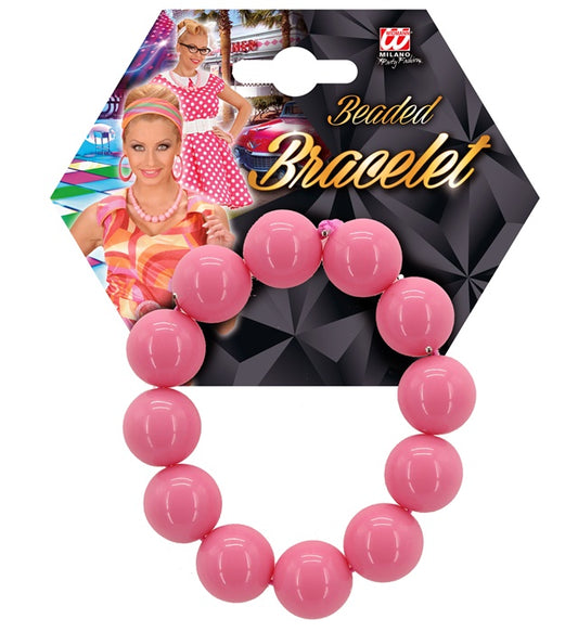 Pinkes Armband im 70er Jahre Stil als Fasnacht Accessoire