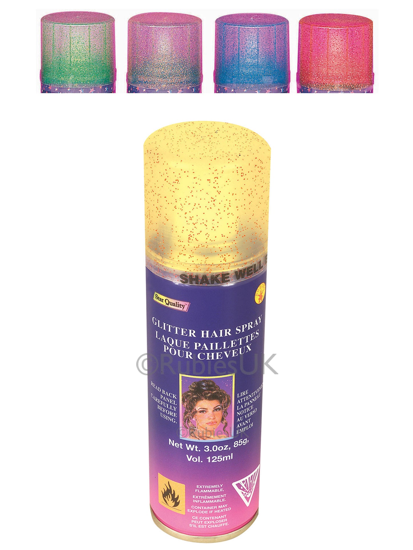 Rubies Multicoloured Glitter Hairspray Kostümzubehör