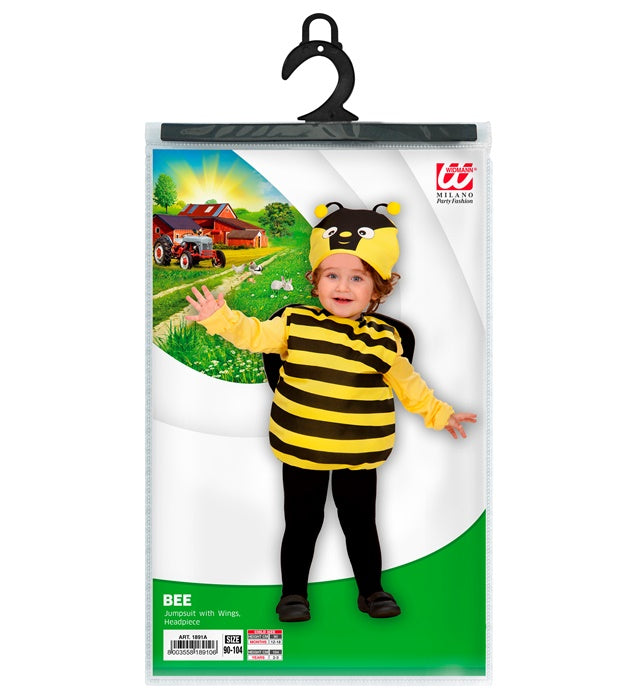Puffy Biene Kostüm mit Flügeln und Kopfbedeckung für Fasnacht und Karneval