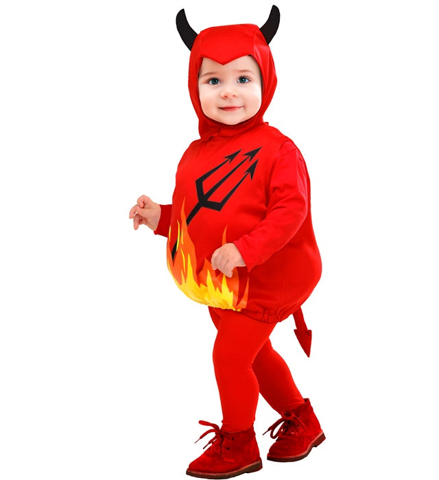 Rote Puffy Devil Kopfbedeckung mit Teufelshörnern für Fasnacht