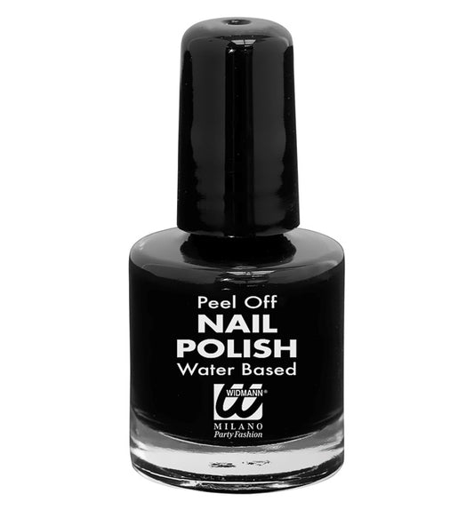 "SCHWARZER NAGELLACK - PEEL OFF AUF WASSERBASIS" - 8 ml Schwarz
