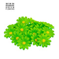 "20 GRÜNE DEKO BLUMEN" – Vorderansicht